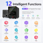 Alimentatore CC regolato a curva con controllo intelligente TBK TBK-218 da 30 V / 10 A con indicatore a puntatore., AU Plug, EU Plug, US Plug, UK Plug