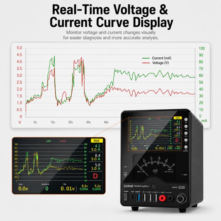 Alimentatore CC regolato 30V 10A TBK-218 con display LCD