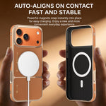 Custodia per telefono ibrida in PC e PU con magnete elettrolitico., For iPhone 17 Pro Max, For iPhone 17 Pro, For iPhone 17, For iPhone 16 Pro Max, For iPhone 16 Pro, For iPhone 16, For iPhone 15 Pro Max, For iPhone 15 Pro