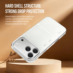 Custodia per telefono ibrida in PC e PU con magnete elettrolitico., For iPhone 17 Pro Max, For iPhone 17 Pro, For iPhone 17, For iPhone 16 Pro Max, For iPhone 16 Pro, For iPhone 16, For iPhone 15 Pro Max, For iPhone 15 Pro