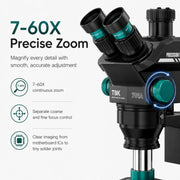Microscopio digitale TBK-701A da 48 MP con zoom continuo 7X-60X., TBK-701A