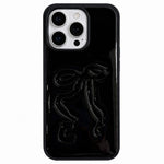 Custodia per telefono in TPU con grande fiocco galvanizzato e rivestimento in PU e rilievo., For iPhone 17 Pro Max, For iPhone 17 Pro, For iPhone 17, For iPhone 16 Pro Max, For iPhone 16 Pro, For iPhone 16, For iPhone 15 Pro Max, For iPhone 15 Pro     ...