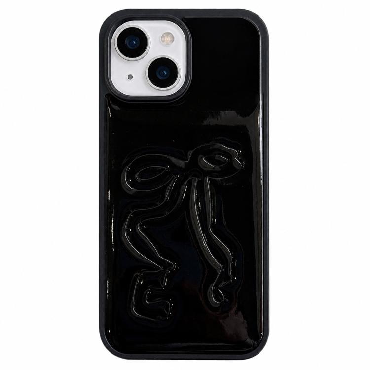 Custodia per telefono in TPU con grande fiocco galvanizzato e rivestimento in PU e rilievo., For iPhone 17 Pro Max, For iPhone 17 Pro, For iPhone 17, For iPhone 16 Pro Max, For iPhone 16 Pro, For iPhone 16, For iPhone 15 Pro Max, For iPhone 15 Pro     ...