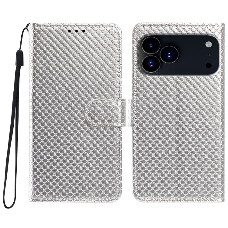 Custodia per telefono in ecopelle con fibbia a specchio e cordino nero sottile., For iPhone 17e / 16e, For iPhone 17 Pro Max