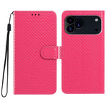 Custodia per telefono in ecopelle con fibbia a specchio e cordino nero sottile., For iPhone 17 Pro, For iPhone 17