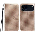 Custodia per telefono in ecopelle con fibbia a specchio e cordino nero sottile., For iPhone 17 Pro, For iPhone 17
