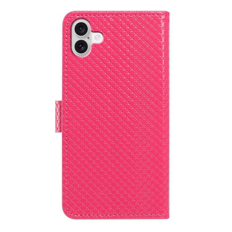 Custodia per telefono in ecopelle con fibbia a specchio e cordino nero sottile., For iPhone 16, For iPhone 15 Pro Max