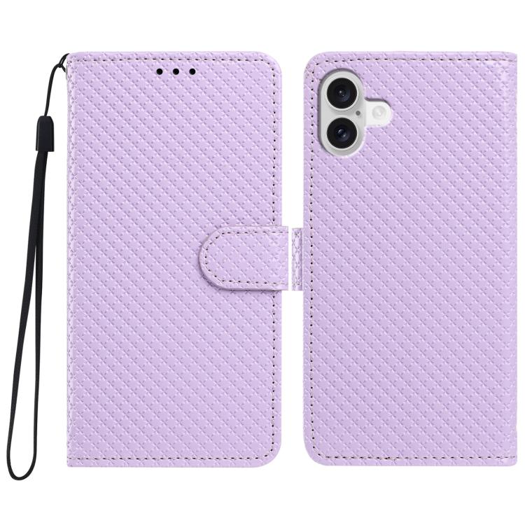 Custodia per telefono in ecopelle con fibbia a specchio e cordino nero sottile., For iPhone 16, For iPhone 15 Pro Max