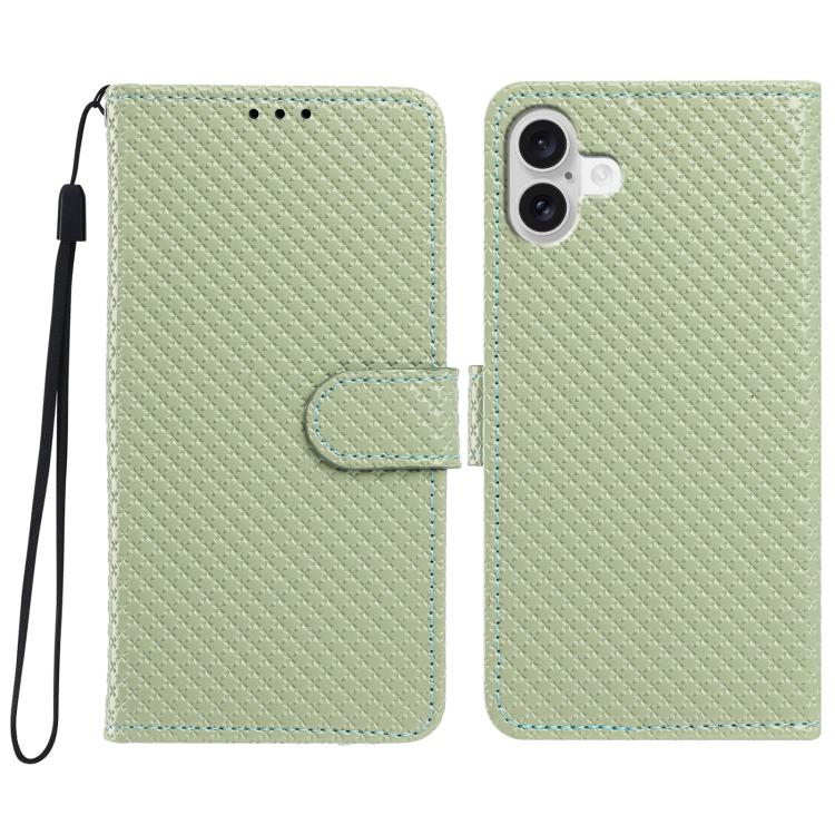 Custodia per telefono in ecopelle con fibbia a specchio e cordino nero sottile., For iPhone 16, For iPhone 15 Pro Max