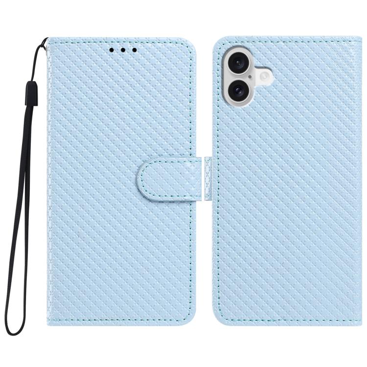 Custodia per telefono in ecopelle con fibbia a specchio e cordino nero sottile., For iPhone 16, For iPhone 15 Pro Max