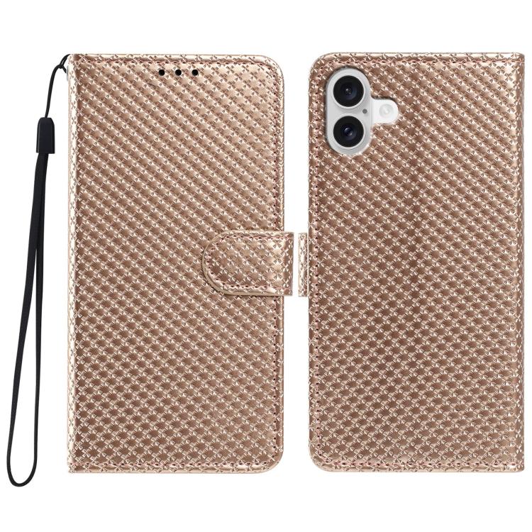 Custodia per telefono in ecopelle con fibbia a specchio e cordino nero sottile., For iPhone 16, For iPhone 15 Pro Max
