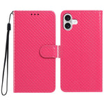 Custodia per telefono in ecopelle con fibbia a specchio e cordino nero sottile., For iPhone 16 Pro, For iPhone 16 Plus