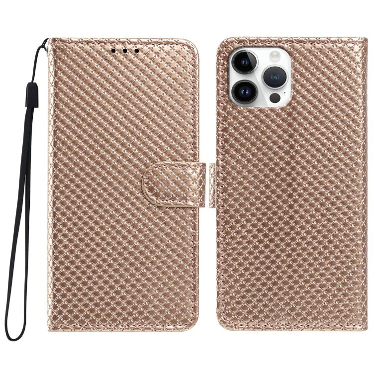 Custodia per telefono in ecopelle con fibbia a specchio e cordino nero sottile., For iPhone 16, For iPhone 15 Pro Max
