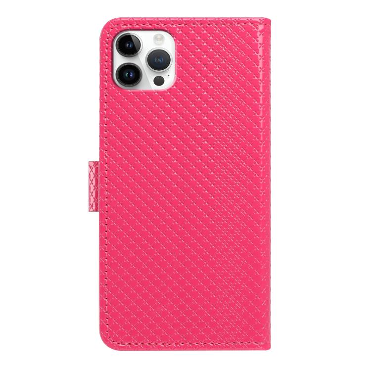 Custodia per telefono in ecopelle con fibbia a specchio e cordino nero sottile., For iPhone 15 Pro, For iPhone 15 Plus