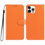 Custodia per telefono in ecopelle con fibbia a specchio e cordino nero sottile., For iPhone 15 Pro, For iPhone 15 Plus
