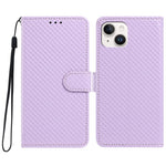 Custodia per telefono in ecopelle con fibbia a specchio e cordino nero sottile., For iPhone 15, For iPhone 14 Plus
