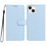 Custodia per telefono in ecopelle con fibbia a specchio e cordino nero sottile., For iPhone 15 Pro, For iPhone 15 Plus