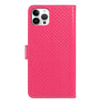 Custodia per telefono in ecopelle con fibbia a specchio e cordino nero sottile., For iPhone 14 Pro Max, For iPhone 13 Pro Max