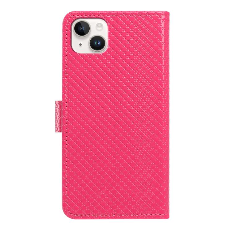 Custodia per telefono in ecopelle con fibbia a specchio e cordino nero sottile., For iPhone 14, For iPhone 14 Pro