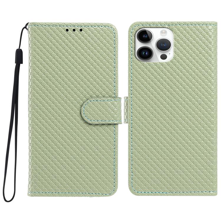 Custodia per telefono in ecopelle con fibbia a specchio e cordino nero sottile., For iPhone 13 Pro, For iPhone 13