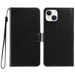 Custodia per telefono in ecopelle con fibbia a specchio e cordino nero sottile., For iPhone 13 Pro, For iPhone 13