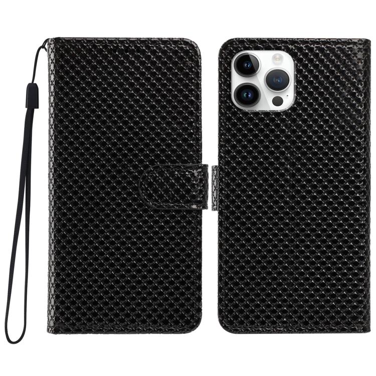 Custodia per telefono in ecopelle con fibbia a specchio e cordino nero sottile., For iPhone 13 mini, For iPhone 12 Pro Max