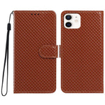 Custodia per telefono in ecopelle con fibbia a specchio e cordino nero sottile., For iPhone 12 Pro, For iPhone 12 mini