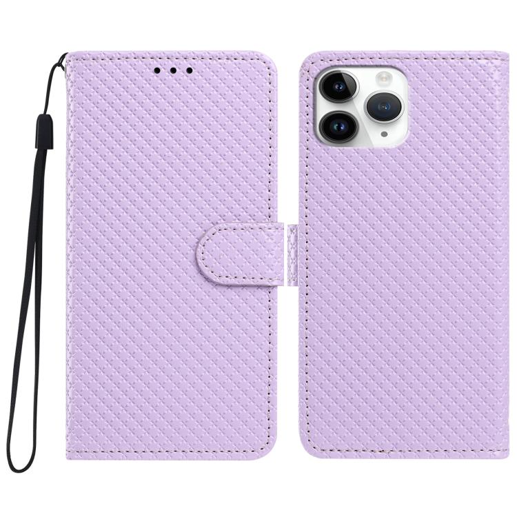 Custodia per telefono in ecopelle con fibbia a specchio e cordino nero sottile., For iPhone 11 Pro Max, For iPhone 11