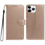 Custodia per telefono in ecopelle con fibbia a specchio e cordino nero sottile., For iPhone 11 Pro Max, For iPhone 11