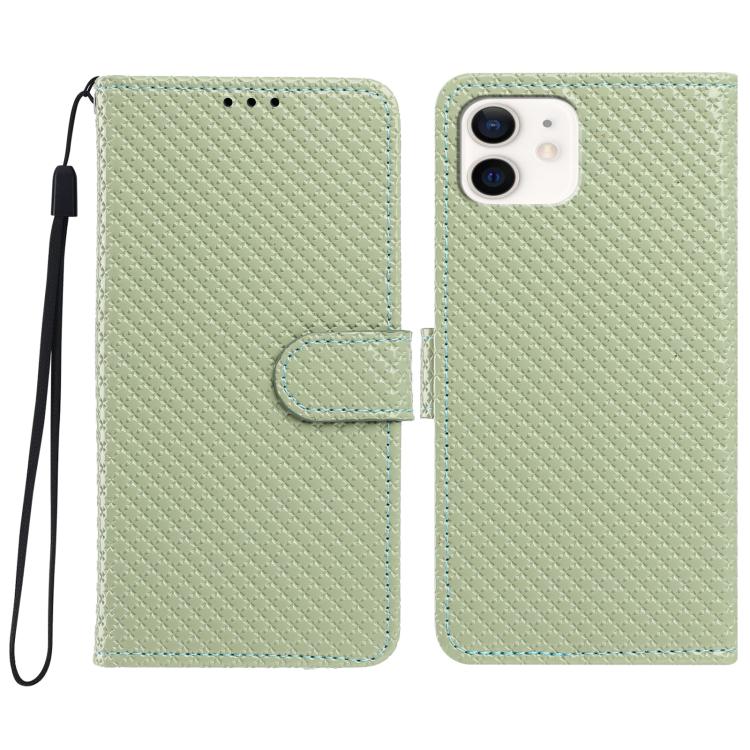 Custodia per telefono in ecopelle con fibbia a specchio e cordino nero sottile., For iPhone 11 Pro Max, For iPhone 11