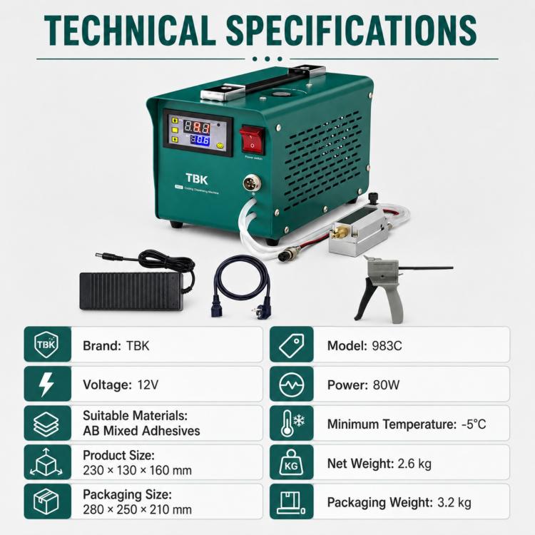 Macchina erogatrice a raffreddamento per colla TBK-983C