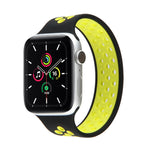 Cinturino elastico in silicone per Apple Watch Series 6 e SE e 5 e 4 40 mm / 3 e 2 e 1 38 mm, 135mm (White Black), 135mm (Black), 135mm (Black Yellow), 135mm (Black Grey), 135mm (Red Black), 150mm (White Black), 150mm (Black), 150mm (Black Yellow)     ...