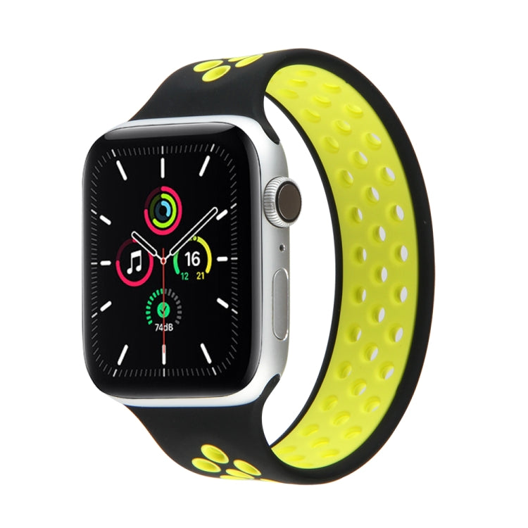 Cinturino elastico in silicone per Apple Watch Series 6 e SE e 5 e 4 40 mm / 3 e 2 e 1 38 mm, 135mm (White Black), 135mm (Black), 135mm (Black Yellow), 135mm (Black Grey), 135mm (Red Black), 150mm (White Black), 150mm (Black), 150mm (Black Yellow)     ...