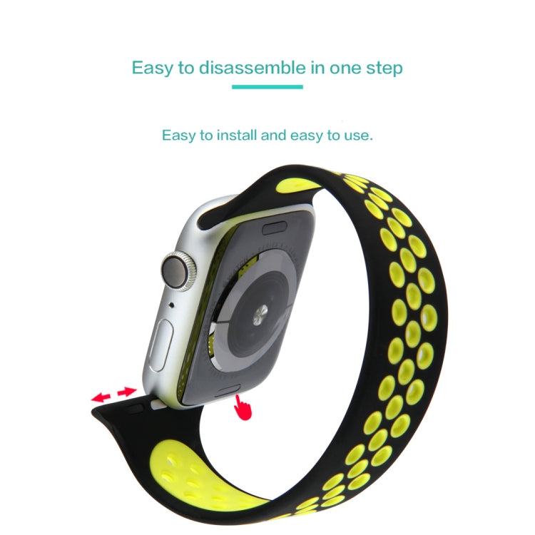 Cinturino elastico in silicone per Apple Watch Series 6 e SE e 5 e 4 40 mm / 3 e 2 e 1 38 mm, 135mm (White Black), 135mm (Black), 135mm (Black Yellow), 135mm (Black Grey), 135mm (Red Black), 150mm (White Black), 150mm (Black), 150mm (Black Yellow)     ...
