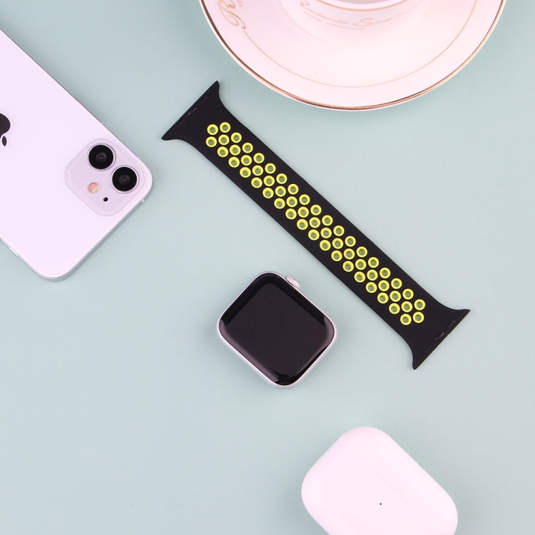 Cinturino elastico in silicone per Apple Watch Series 6 e SE e 5 e 4 40 mm / 3 e 2 e 1 38 mm, 135mm (White Black), 135mm (Black), 135mm (Black Yellow), 135mm (Black Grey), 135mm (Red Black), 150mm (White Black), 150mm (Black), 150mm (Black Yellow)     ...