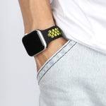 Cinturino elastico in silicone per Apple Watch Series 6 e SE e 5 e 4 40 mm / 3 e 2 e 1 38 mm, 135mm (White Black), 135mm (Black), 135mm (Black Yellow), 135mm (Black Grey), 135mm (Red Black), 150mm (White Black), 150mm (Black), 150mm (Black Yellow)     ...