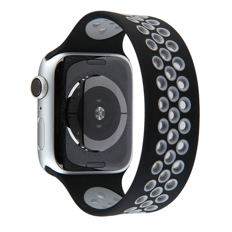 Cinturino elastico in silicone per Apple Watch Series 6 e SE e 5 e 4 40 mm / 3 e 2 e 1 38 mm, 135mm (White Black), 135mm (Black), 135mm (Black Yellow), 135mm (Black Grey), 135mm (Red Black), 150mm (White Black), 150mm (Black), 150mm (Black Yellow)     ...