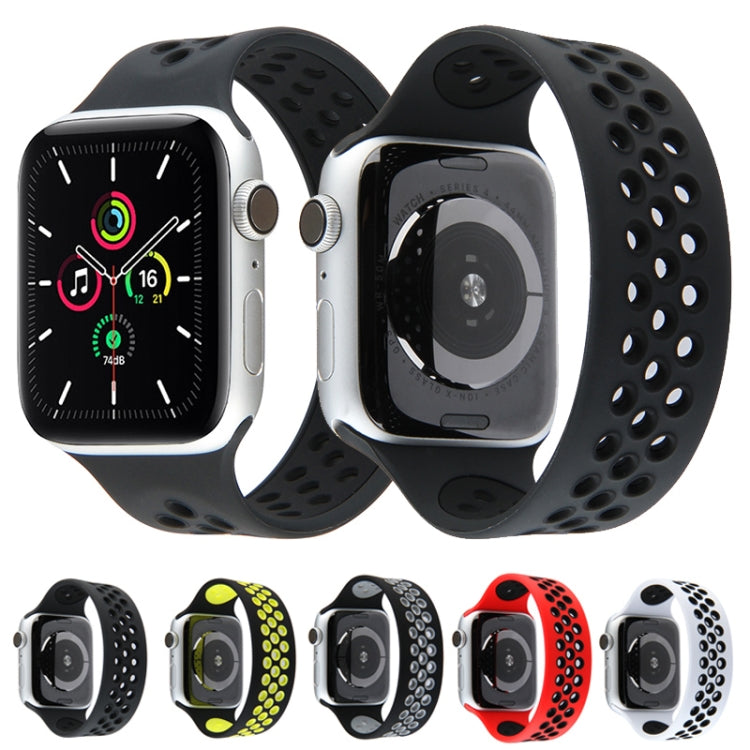 Cinturino elastico in silicone per Apple Watch Series 6 e SE e 5 e 4 40 mm / 3 e 2 e 1 38 mm, 135mm (White Black), 135mm (Black), 135mm (Black Yellow), 135mm (Black Grey), 135mm (Red Black), 150mm (White Black), 150mm (Black), 150mm (Black Yellow)     ...