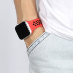 Cinturino elastico in silicone per Apple Watch Series 6 e SE e 5 e 4 44 mm / 3 e 2 e 1 42 mm, 150mm (White Black), 150mm (Black), 150mm (Black Yellow), 150mm (Black Grey), 150mm (Red Black), 160mm (White Black), 160mm (Black), 160mm (Black Yellow)     ...