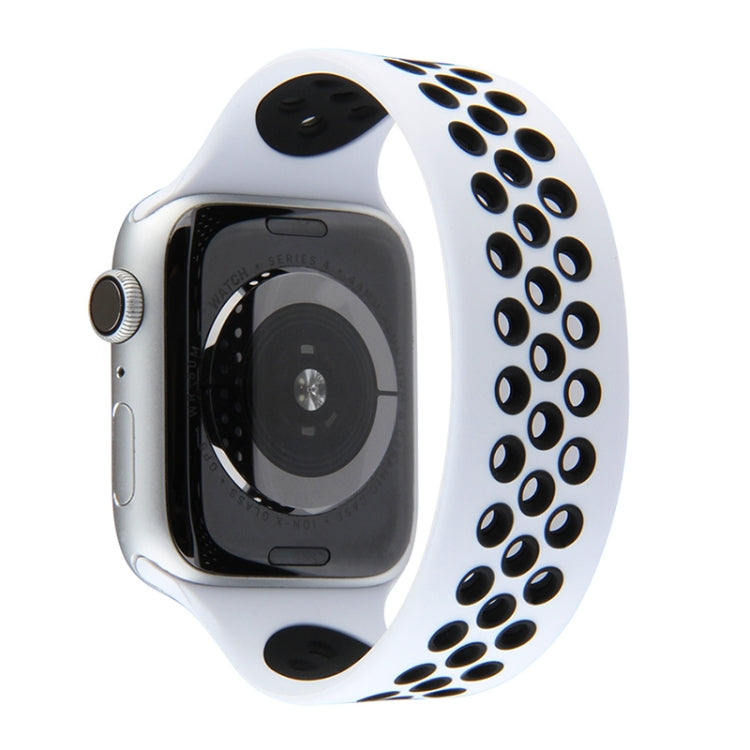 Cinturino elastico in silicone per Apple Watch Series 6 e SE e 5 e 4 44 mm / 3 e 2 e 1 42 mm, 150mm (White Black), 150mm (Black), 150mm (Black Yellow), 150mm (Black Grey), 150mm (Red Black), 160mm (White Black), 160mm (Black), 160mm (Black Yellow)     ...