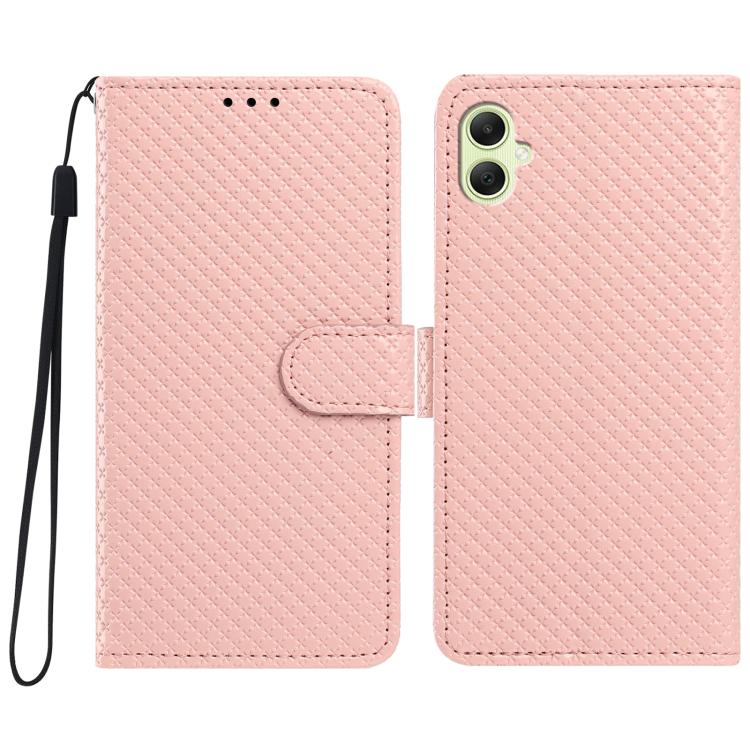 Custodia per telefono in ecopelle con fibbia a specchio e cordino nero sottile., For Galaxy A05 4G, For Galaxy A05s 4G