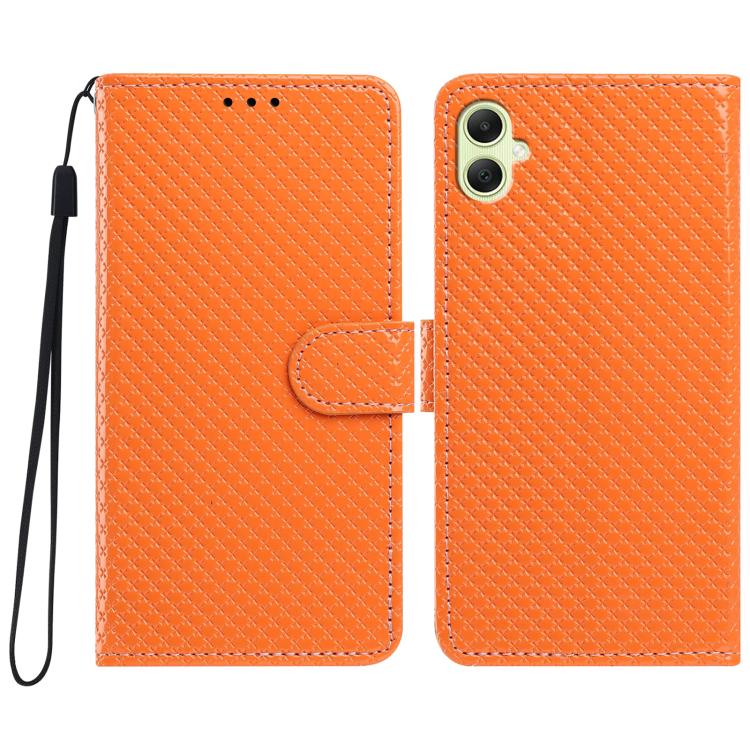 Custodia per telefono in ecopelle con fibbia a specchio e cordino nero sottile., For Galaxy A05 4G, For Galaxy A05s 4G