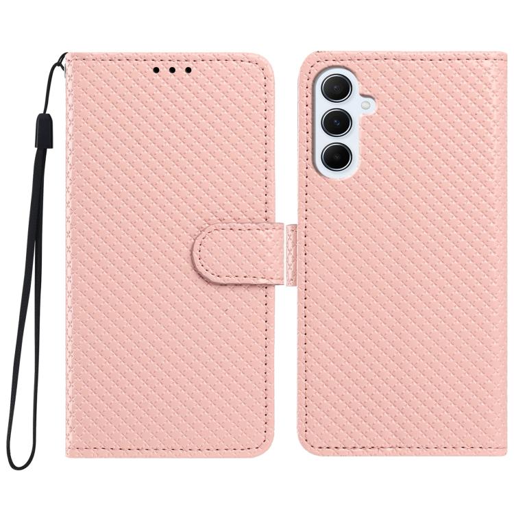 Custodia per telefono in ecopelle con fibbia a specchio e cordino nero sottile., For Galaxy A05 4G, For Galaxy A05s 4G