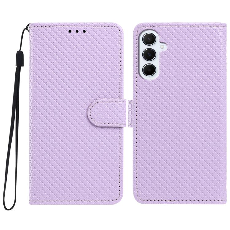 Custodia per telefono in ecopelle con fibbia a specchio e cordino nero sottile., For Galaxy A05 4G, For Galaxy A05s 4G