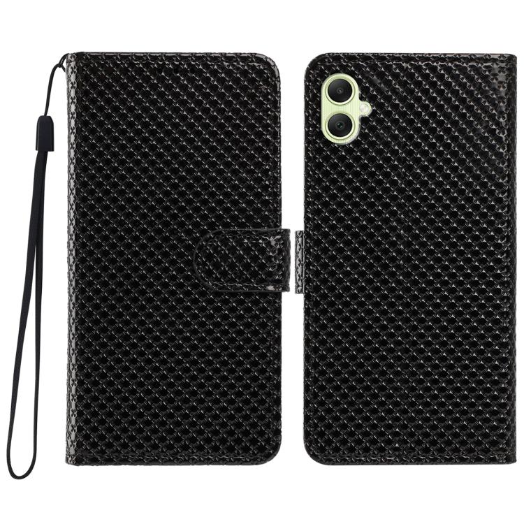 Custodia per telefono in ecopelle con fibbia a specchio e cordino nero sottile., For Galaxy A27 5G, For Galaxy A06 4G / 5G