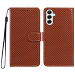 Custodia per telefono in ecopelle con fibbia a specchio e cordino nero sottile., For Galaxy A14 5G, For Galaxy A73 5G