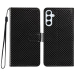 Custodia per telefono in ecopelle con fibbia a specchio e cordino nero sottile., For Galaxy A14 5G, For Galaxy A73 5G