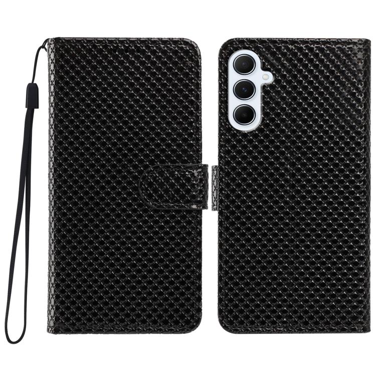 Custodia per telefono in ecopelle con fibbia a specchio e cordino nero sottile., For Galaxy A25 5G, For Galaxy A24 4G