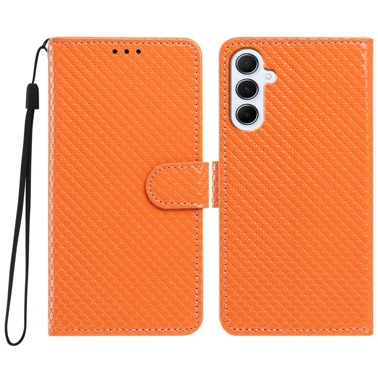 Custodia per telefono in ecopelle con fibbia a specchio e cordino nero sottile., For Galaxy A25 5G, For Galaxy A24 4G