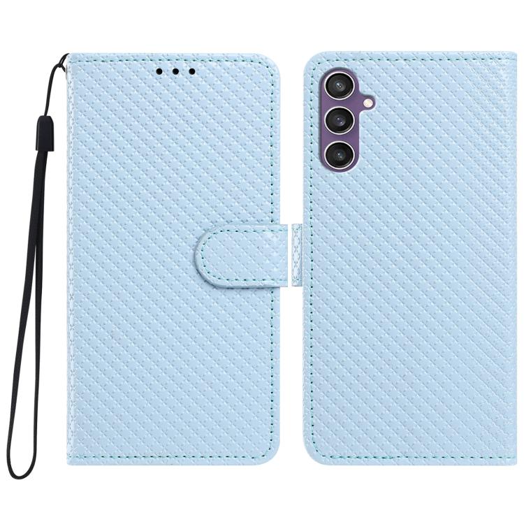 Custodia per telefono in ecopelle con fibbia a specchio e cordino nero sottile., For Galaxy A34 5G, For Galaxy A54 5G